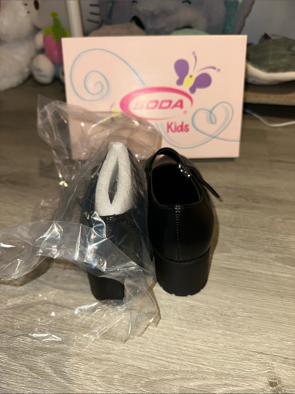 Soda Kids Black Mary Jane Dress Shoes with Buckle